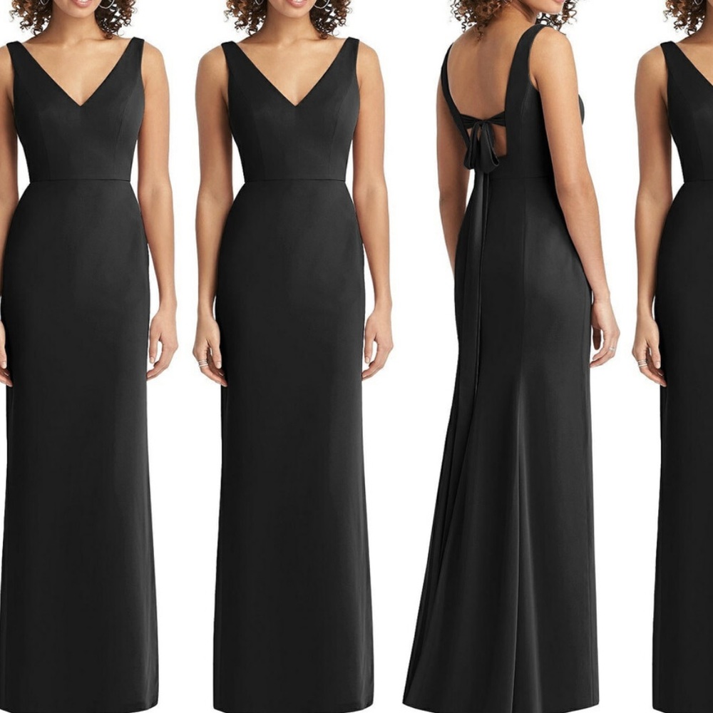 SOCIAL BRIDESMAIDS,Sleeveless Tie Back Chiffon Trumpet Gown